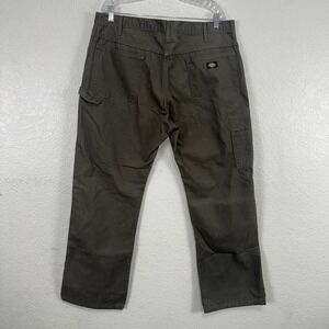 Dickies Dungaree Jeans Mens 38x30 Brown Relaxed Fit Carpenter Work Pants Cotton